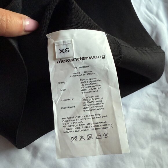 NEW Alexander Wang Scoop Neck Bra Top With Logo Elastic Band XS - Picture 10 of 11